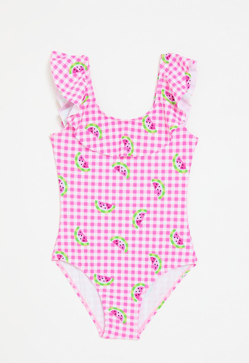 Pop Candy - Frilled swimsuit - pink