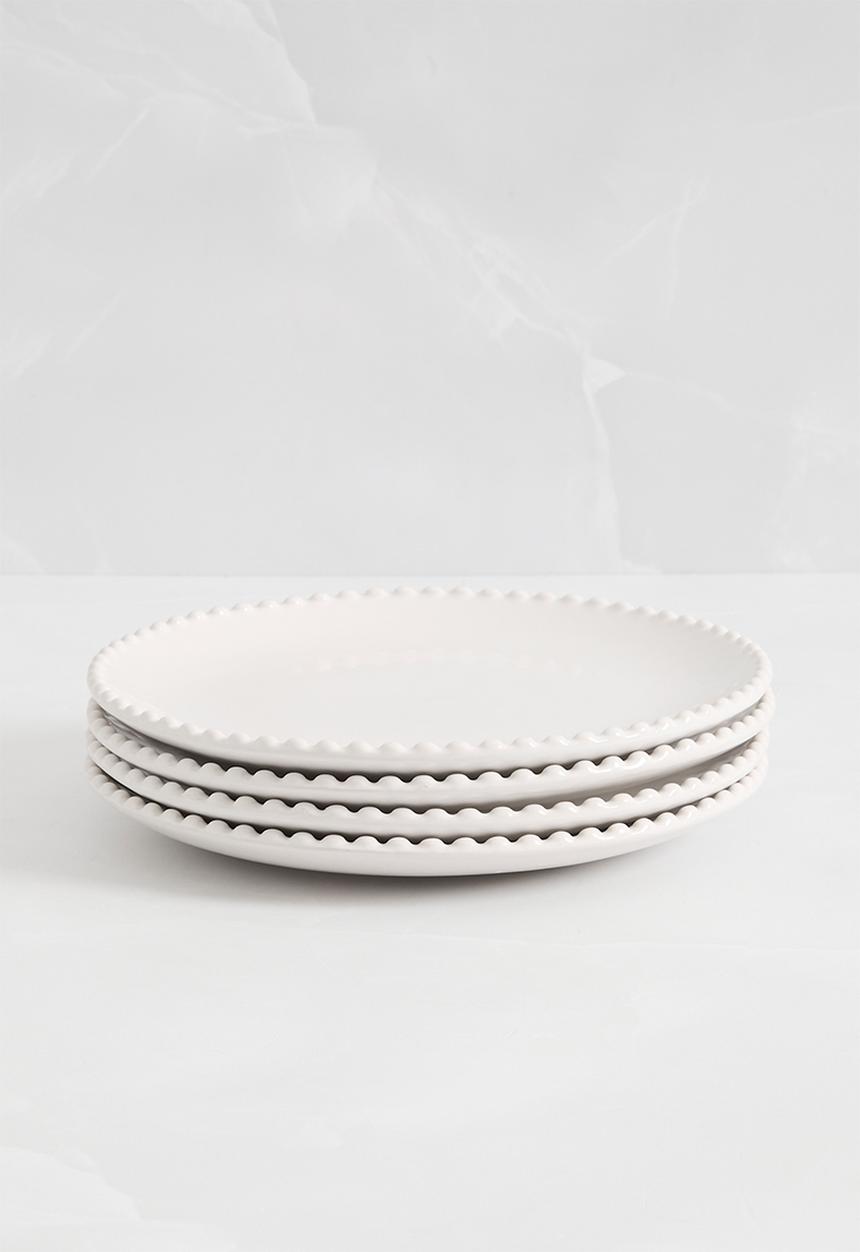Sixth Floor - Boba side plate set of 4 - white