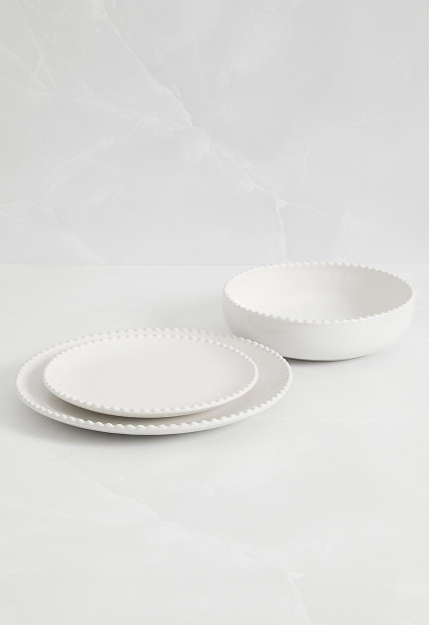 Sixth Floor - Boba side plate set of 4 - white