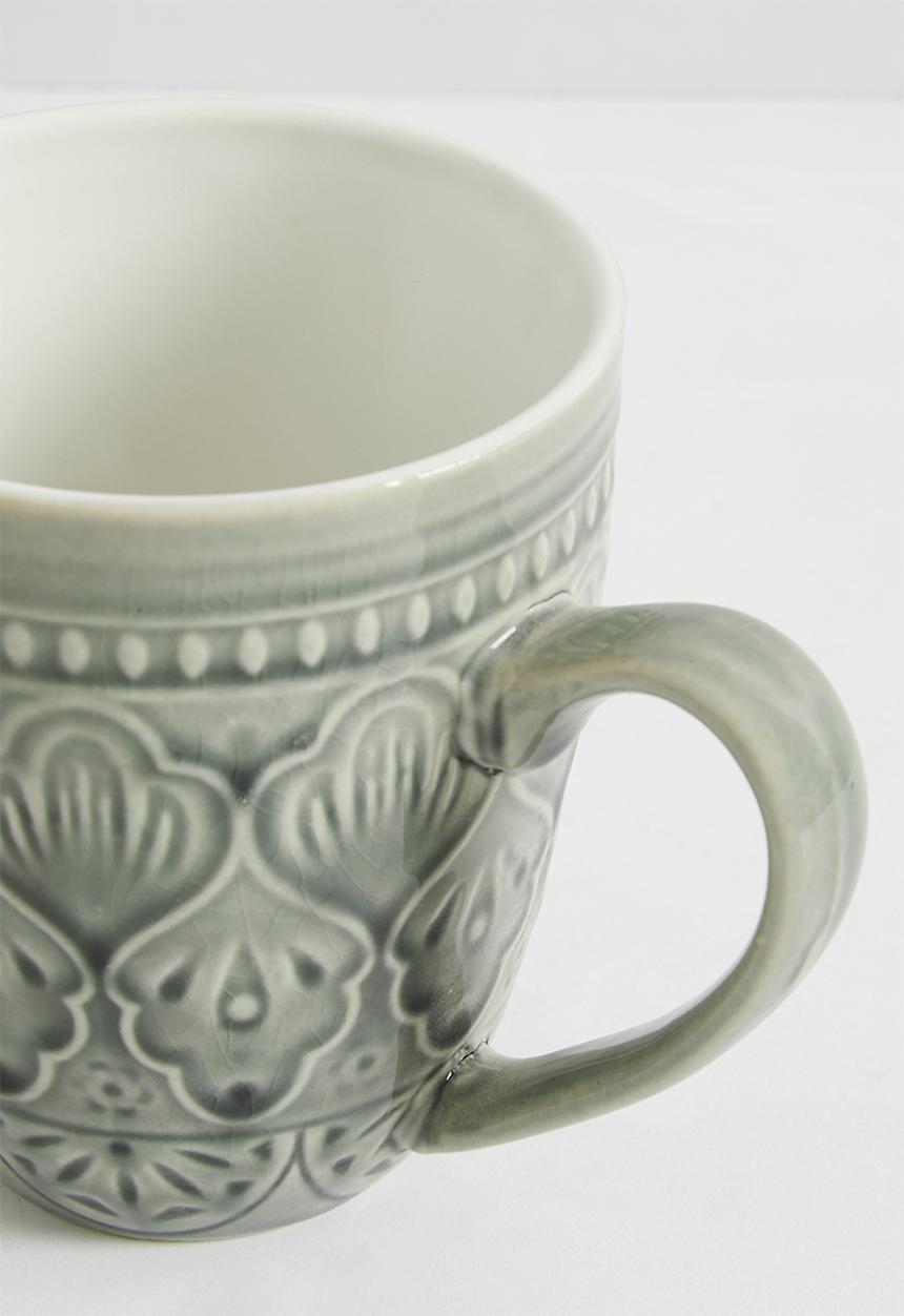 Sixth Floor - Dehli mug set of 4 - grey