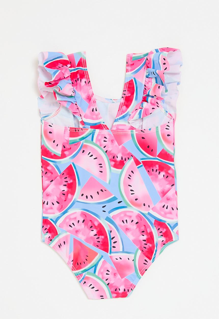 Pop Candy - Frilled one piece swimsuit- multi
