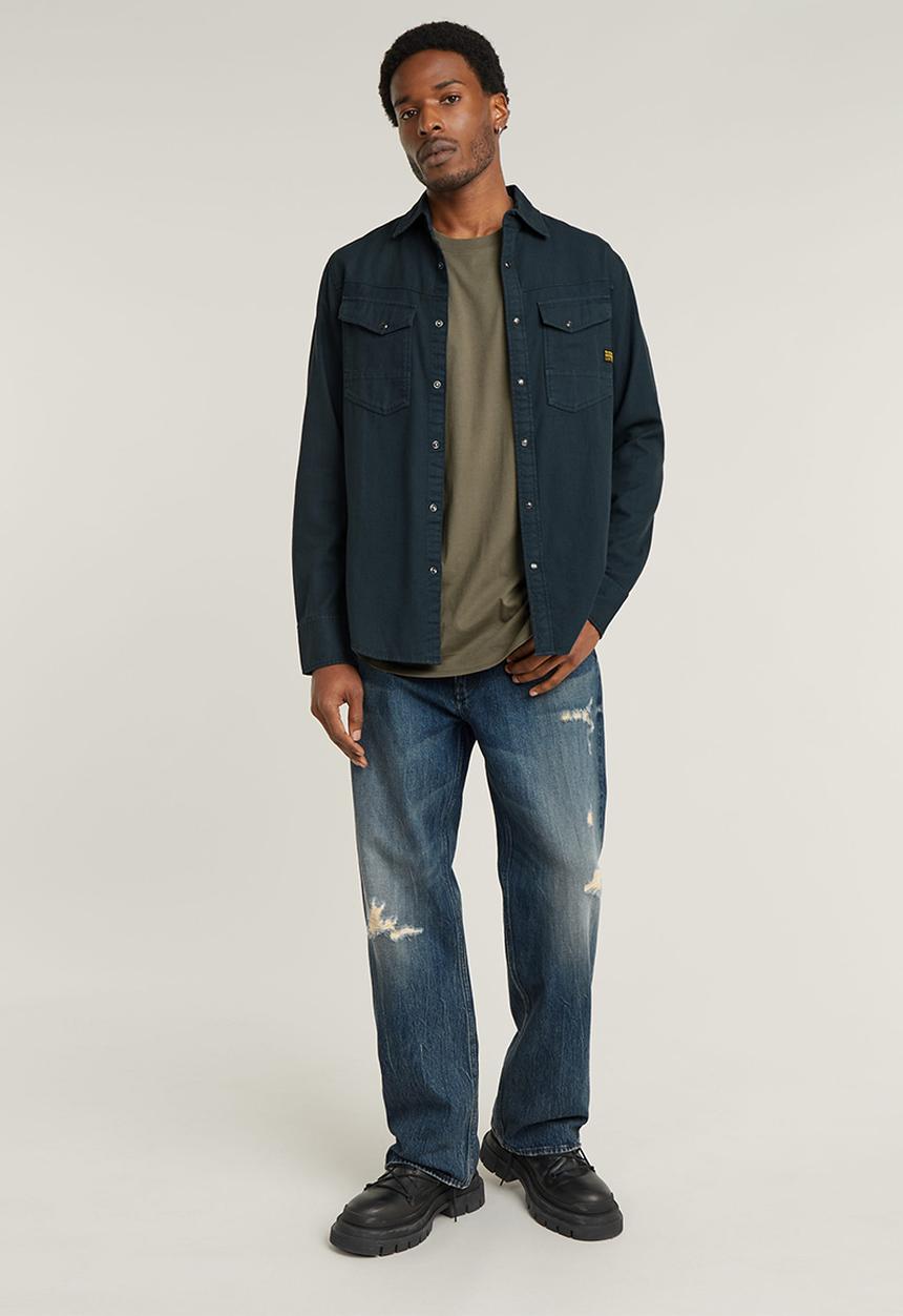 G-STAR - Dakota Slim shirt l\s - legion blue gd