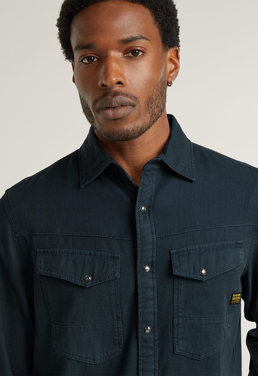 G-STAR - Dakota Slim shirt l\s - legion blue gd