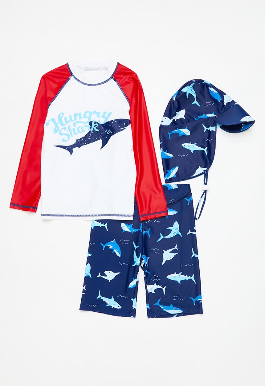 Pop Candy - 3 Piece swimming set - blue & white