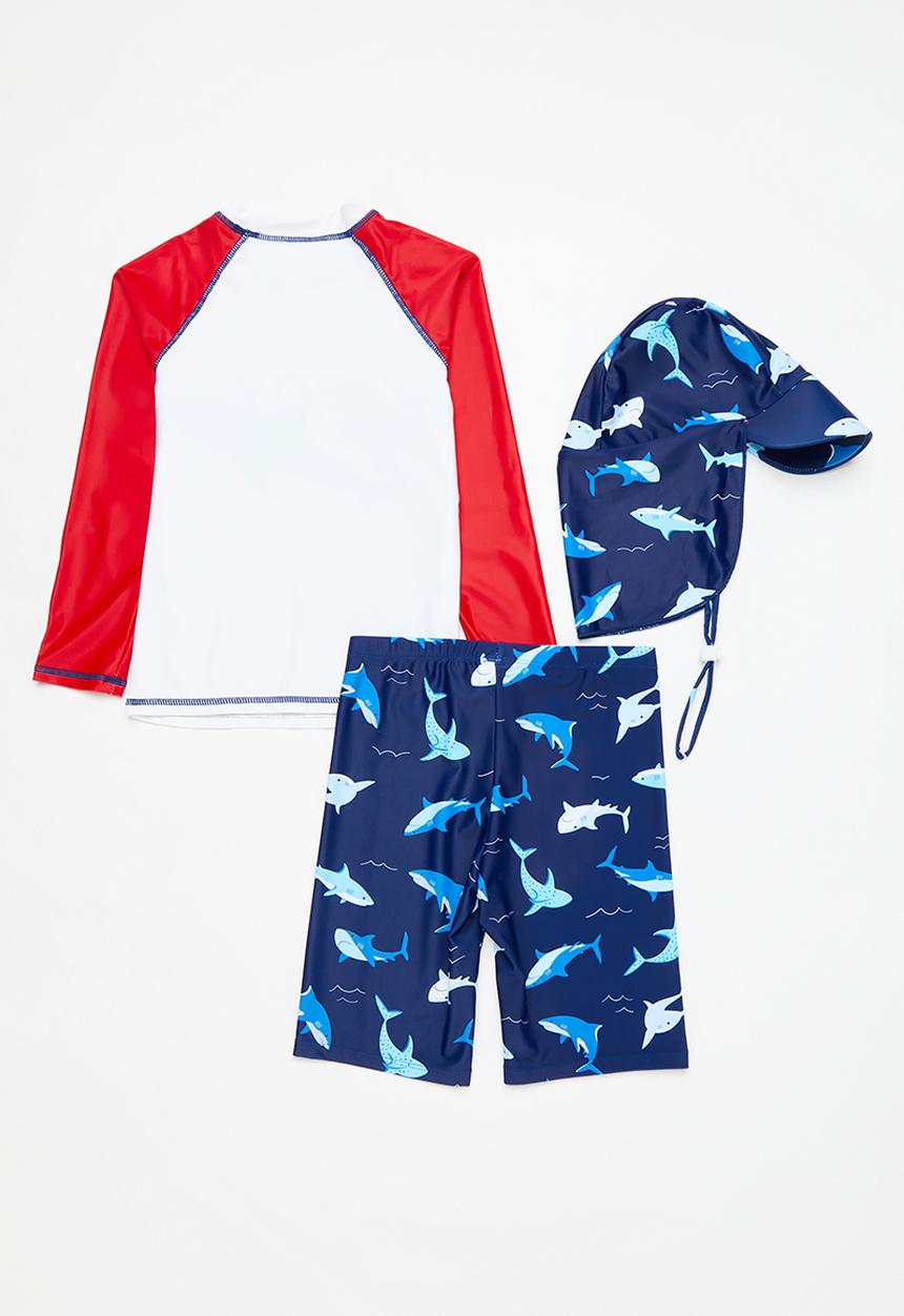 Pop Candy - 3 Piece swimming set - blue & white