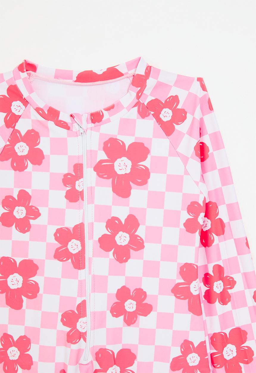 Pop Candy - Long sleeve one piece swim set - pink