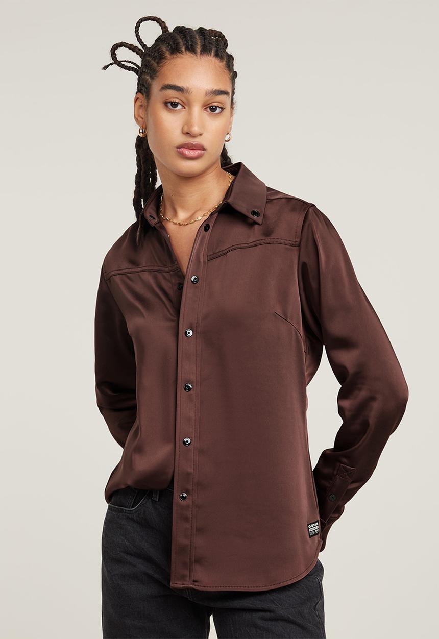 G-STAR - Slim Shirt l\s wmn - Red