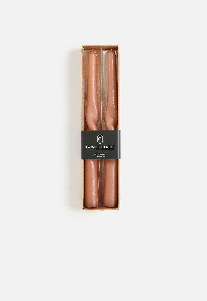 H&S - Twisted Candle Set - Olive