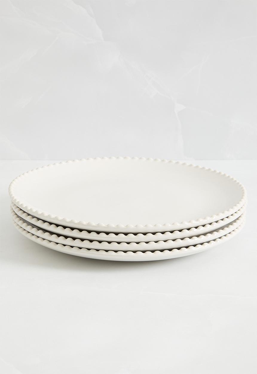 Sixth Floor - Boba dinner plate set of 4 - White