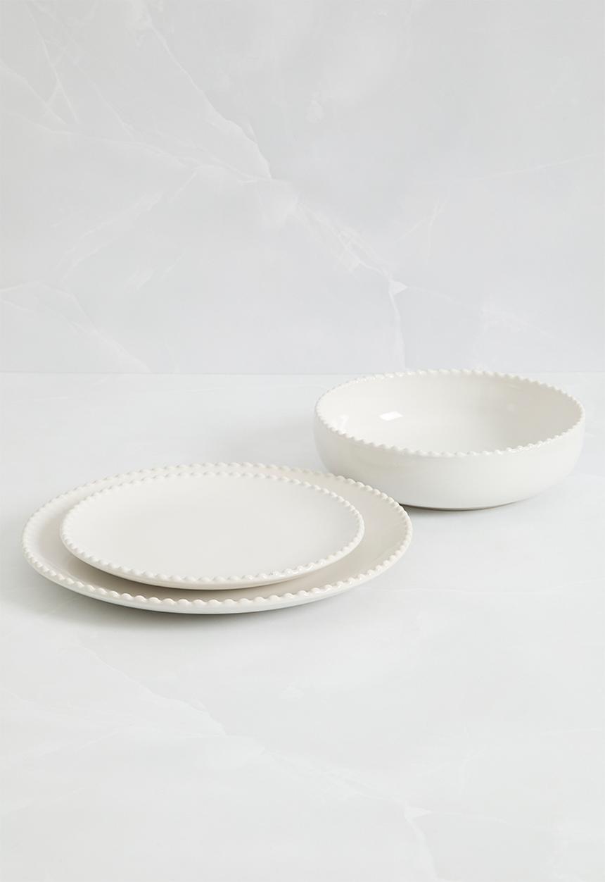 Sixth Floor - Boba dinner plate set of 4 - White