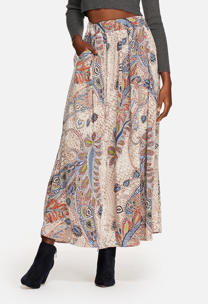 ONLY - Mid waist maxi pleated skirt