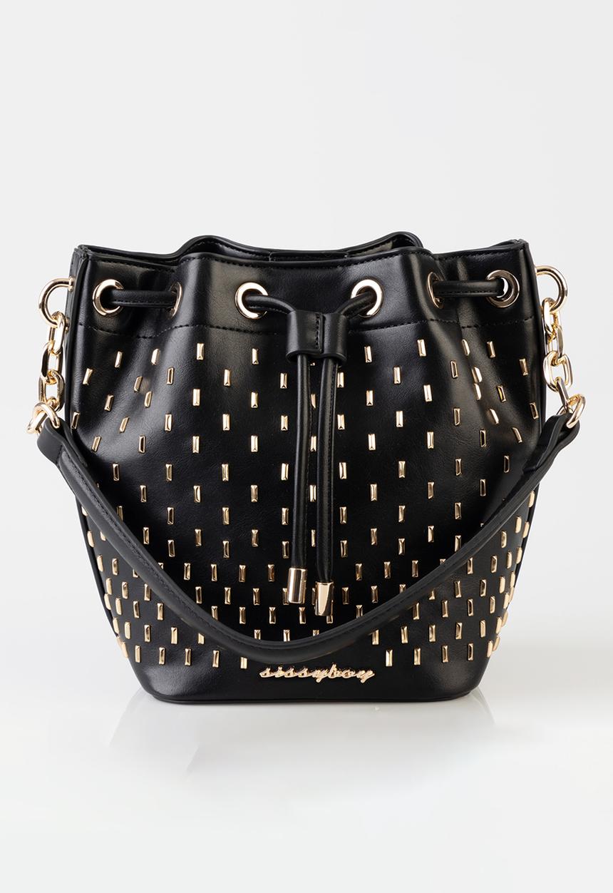 SISSY BOY - Stud bucket bag - black
