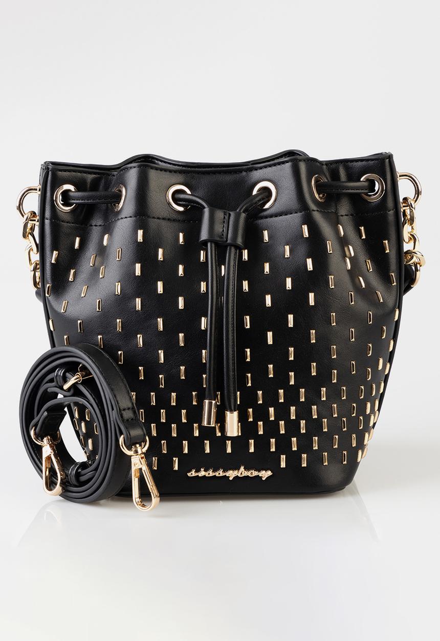 SISSY BOY - Stud bucket bag - black