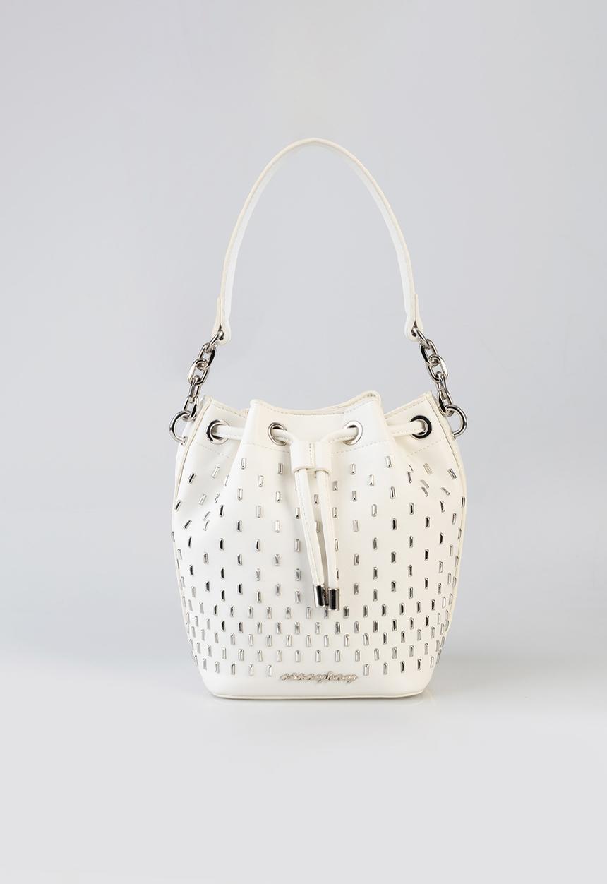 SISSY BOY - Stud bucket bag - cream