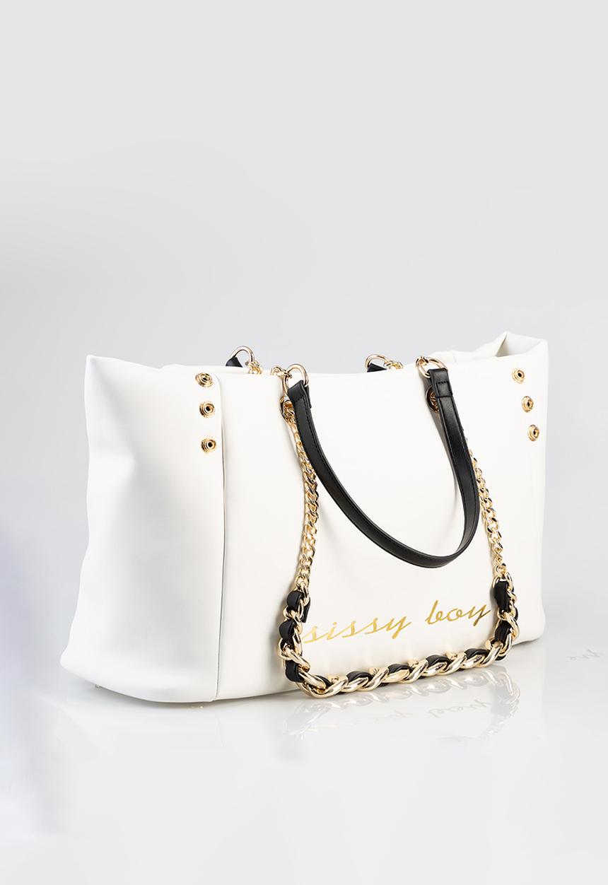 SISSY BOY - Large shopper bag - white