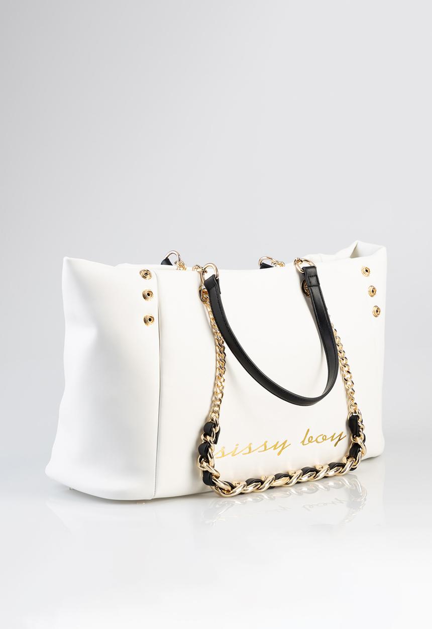 SISSY BOY - Large shopper bag - white