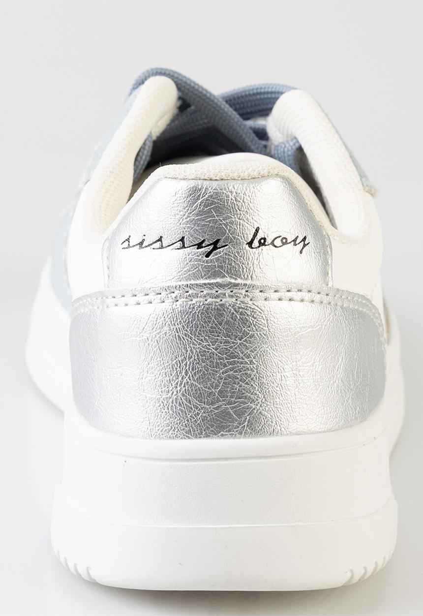 SISSY BOY - Denim and silver sneaker - blue & white