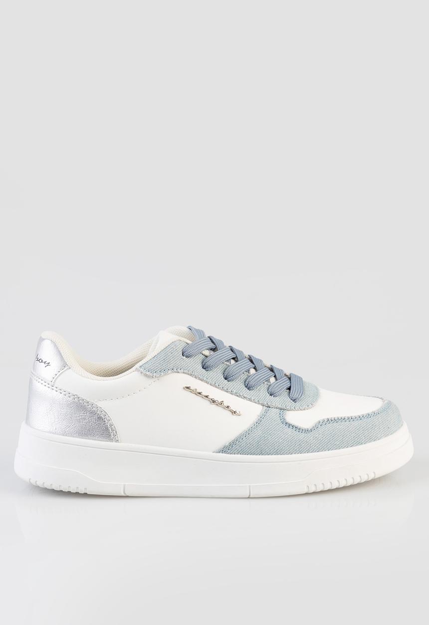 SISSY BOY - Denim and silver sneaker - blue & white