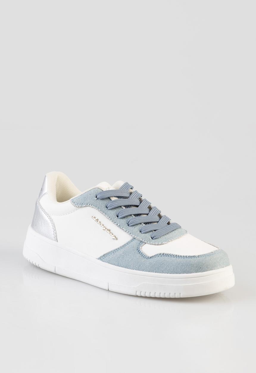 SISSY BOY - Denim and silver sneaker - blue & white