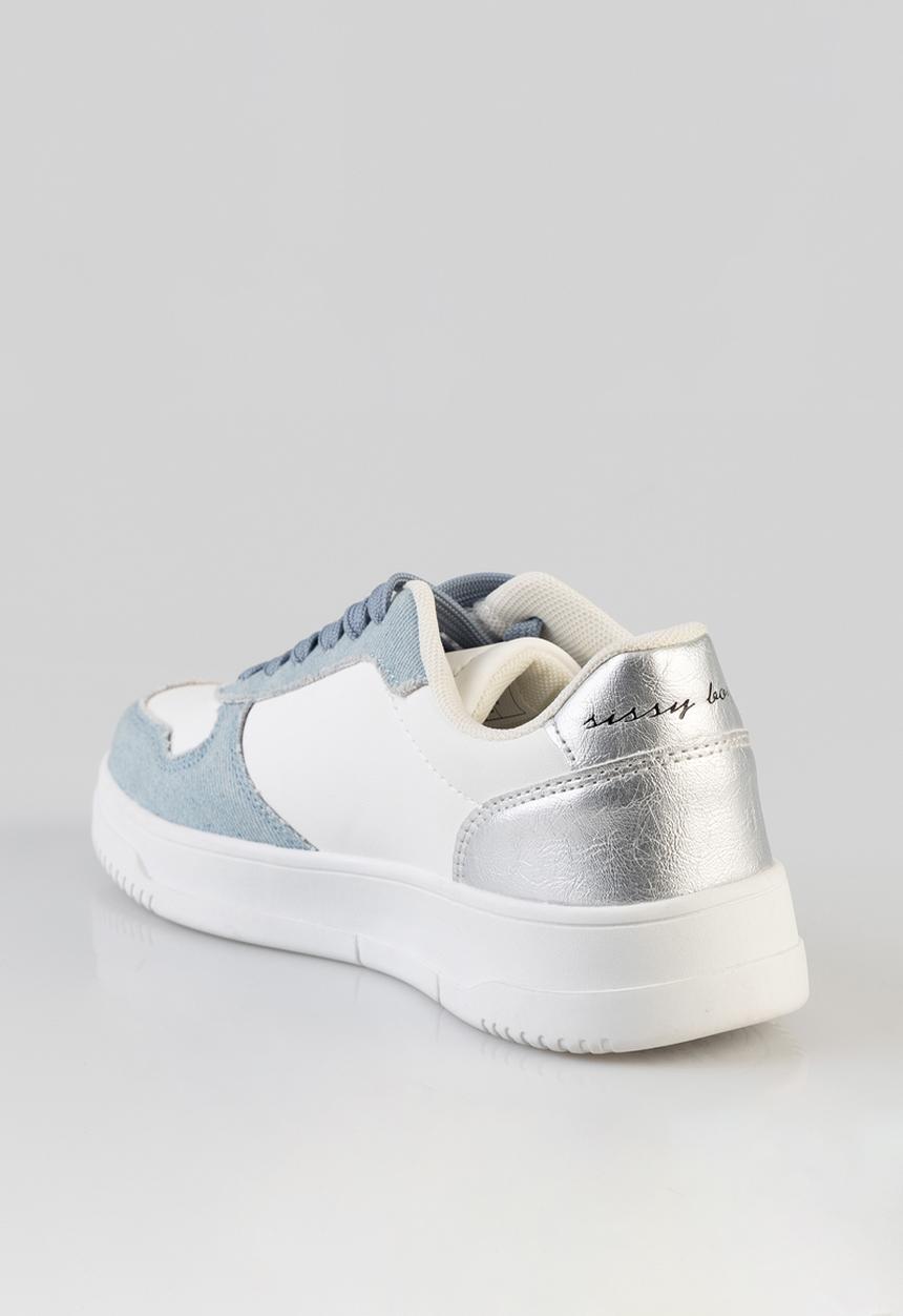 SISSY BOY - Denim and silver sneaker - blue & white