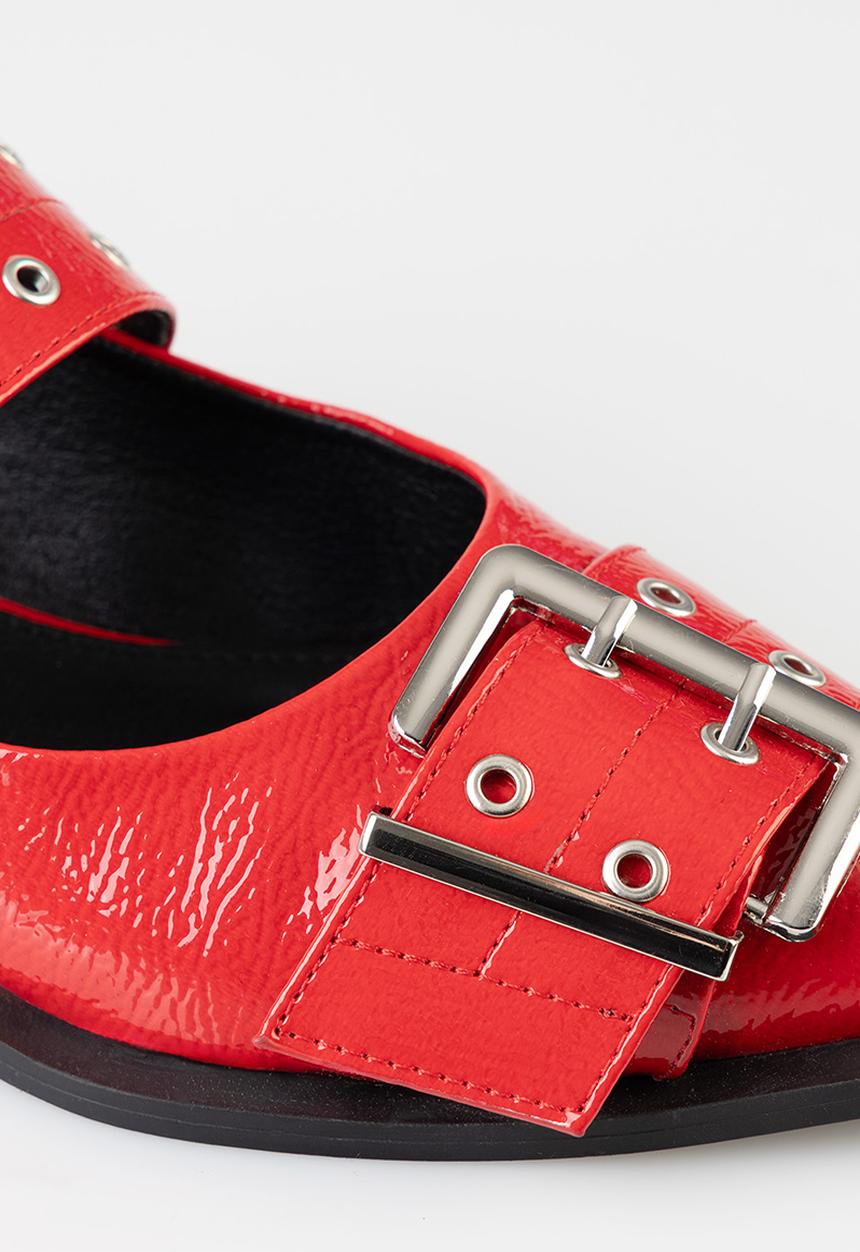 SISSY BOY - Double buckle slingback flat - red