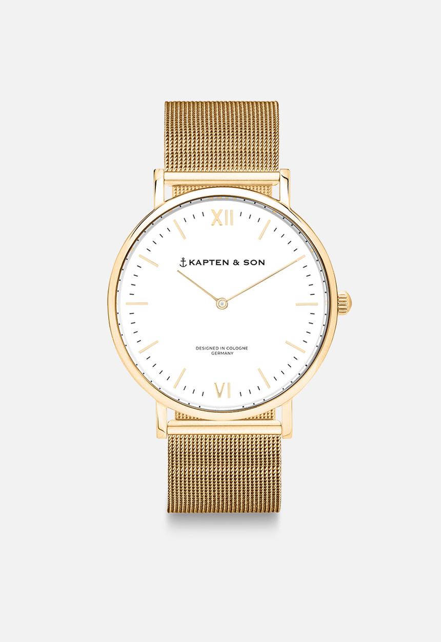 Kapten & Son - Campus mesh watch - gold
