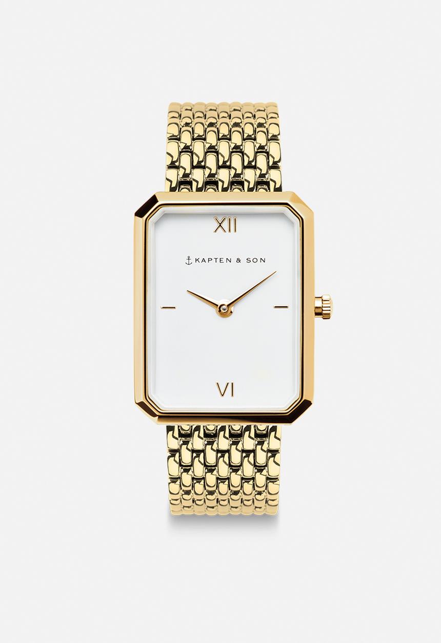 Kapten & Son - Grace woven steel watch - gold