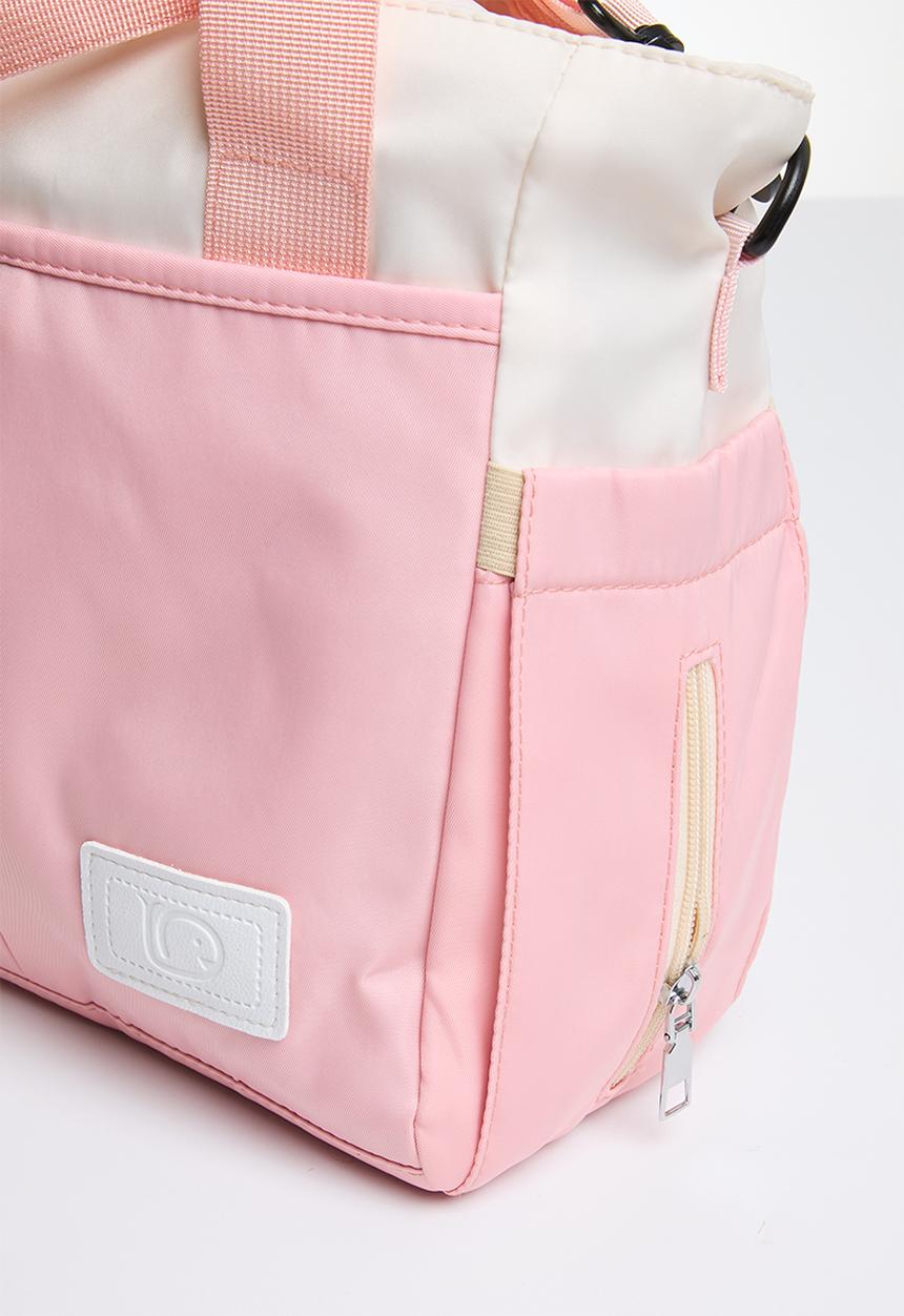 Pop Candy - Contrast nappy bag - pink & ecru