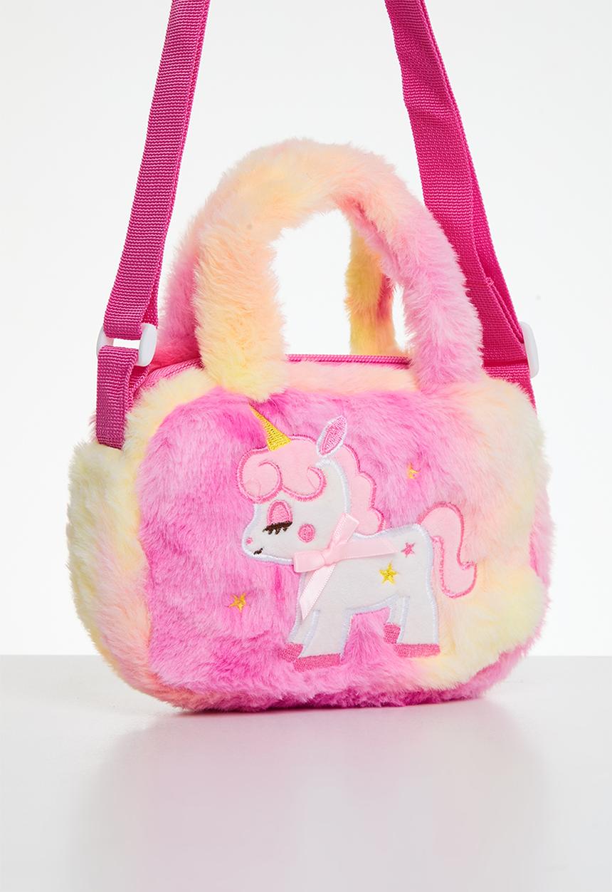 Pop Candy - Plush unicorn crossbody - pink