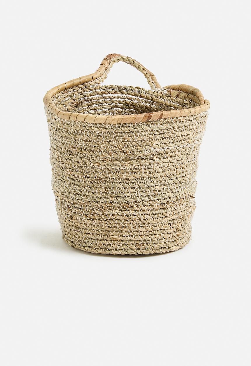 Sixth Floor - Seagrass Hanging basket - neutral