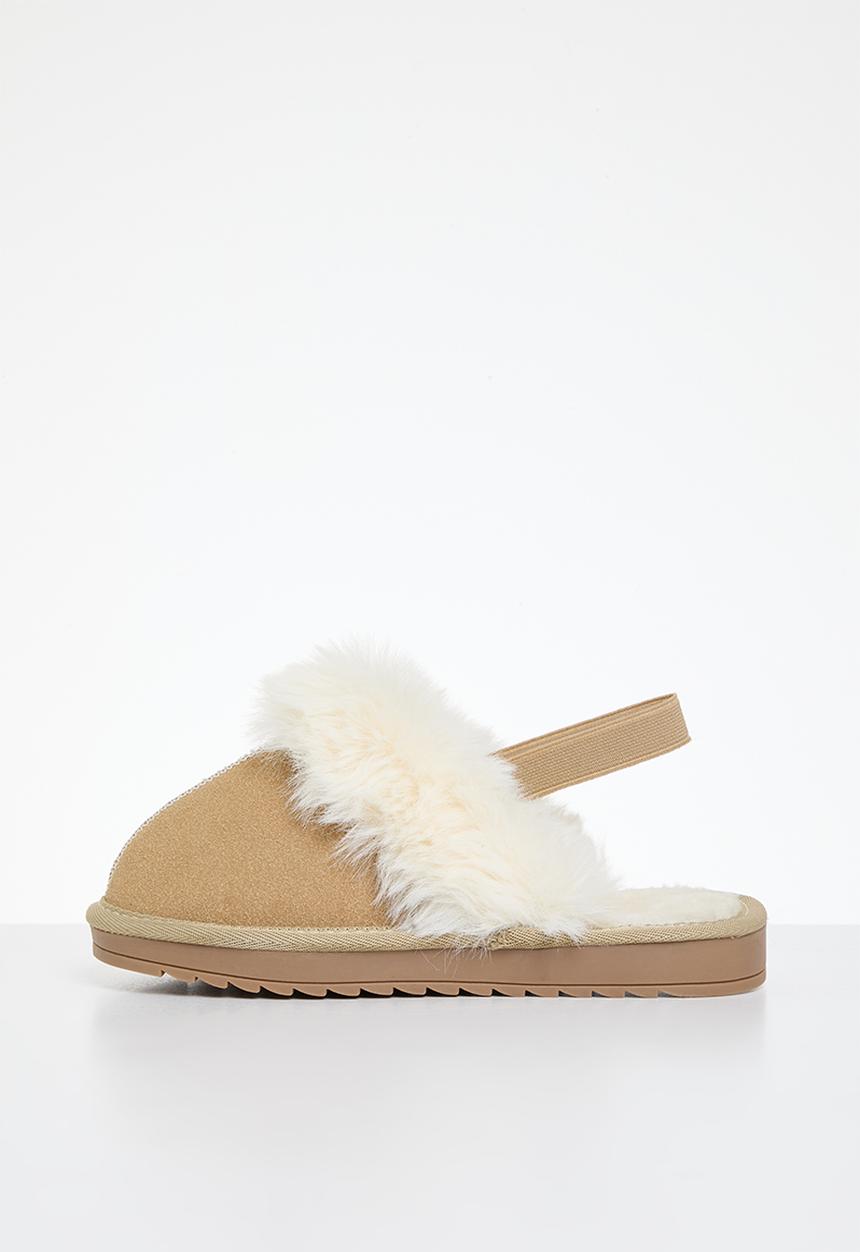 Pop Candy - Shearlin lined sandals - brown
