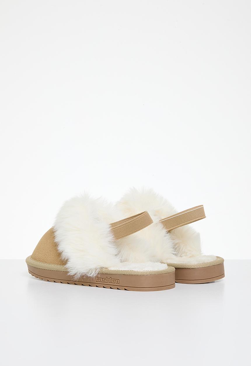 Pop Candy - Shearlin lined sandals - brown