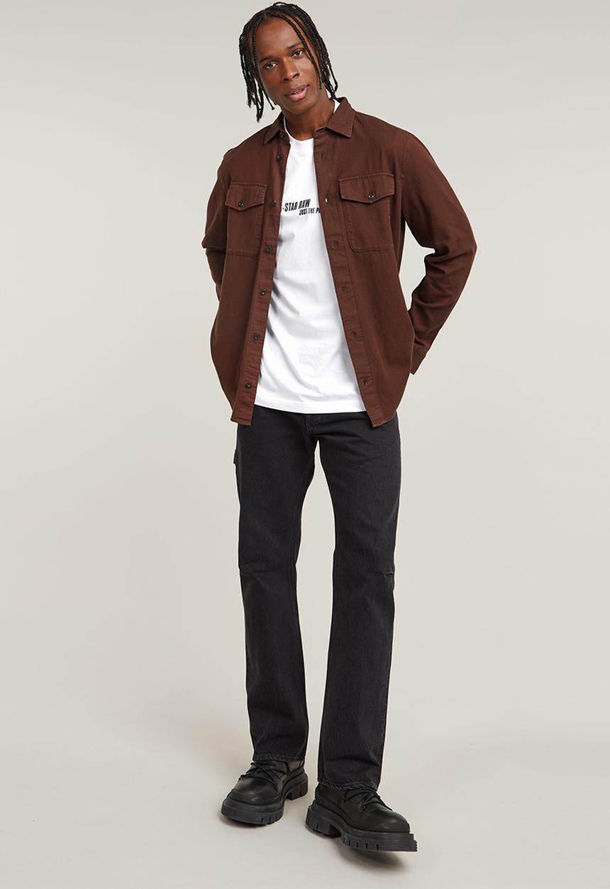 G-STAR - Marine Slim shirt l\s - dk plum gd