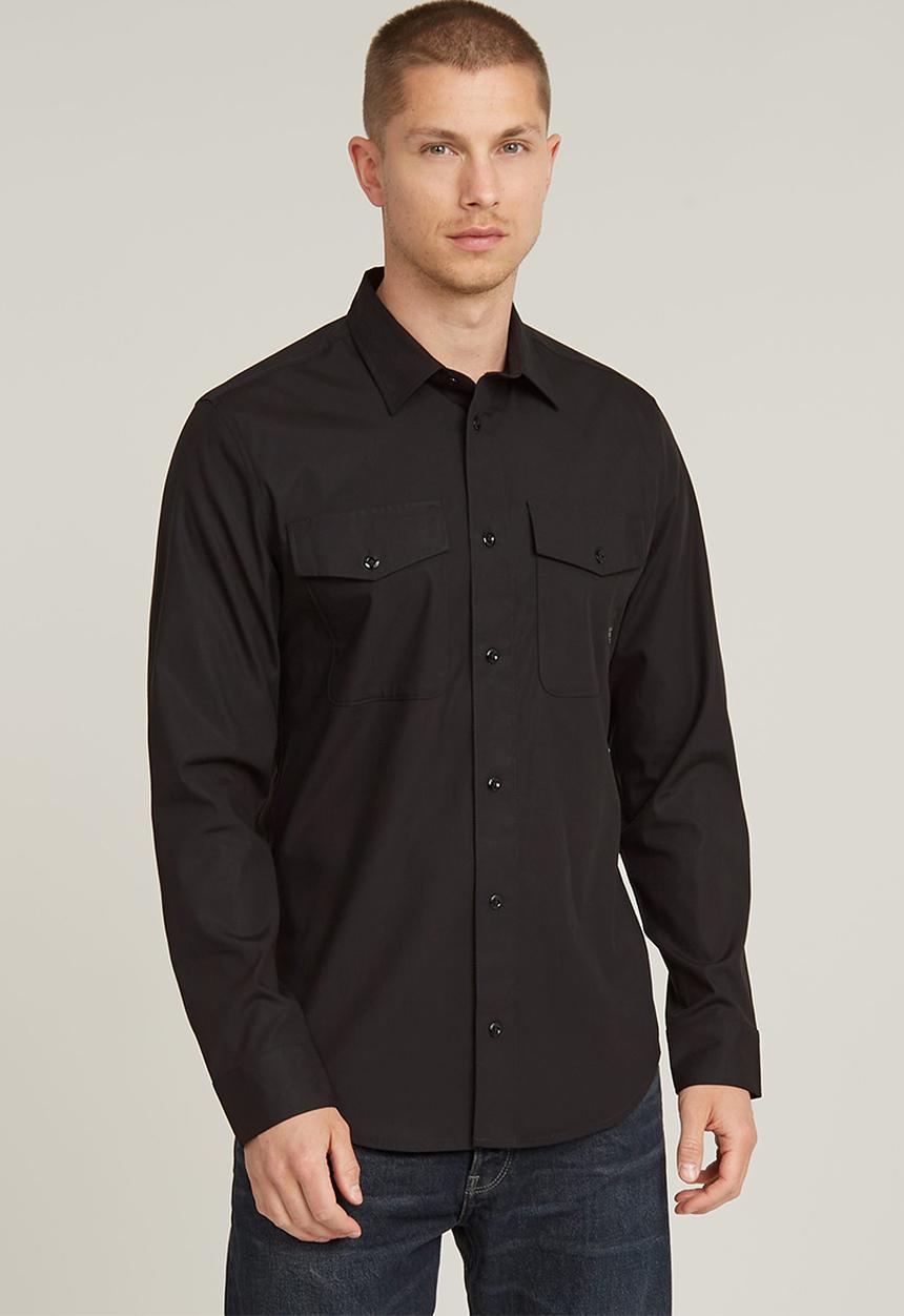 G-STAR - Marine Slim shirt l\s - dk black