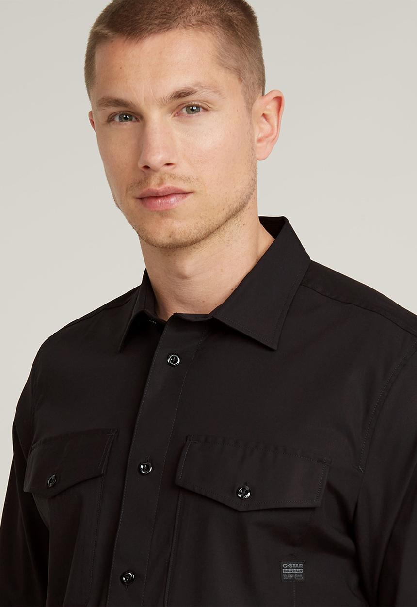 G-STAR - Marine Slim shirt l\s - dk black