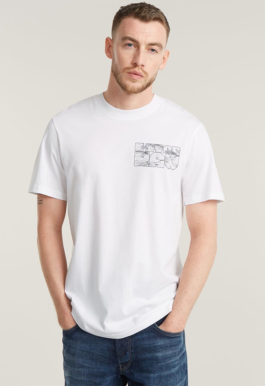 G-STAR - Topography chest gr slim r t - white