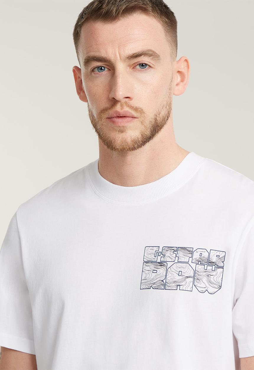 G-STAR - Topography chest gr slim r t - white