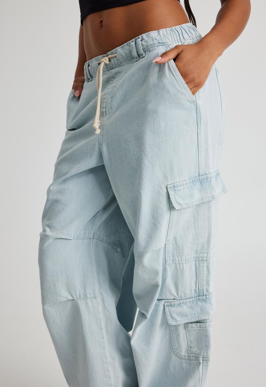 Factorie - Sasha Utility Denim Pant - Faded Blue