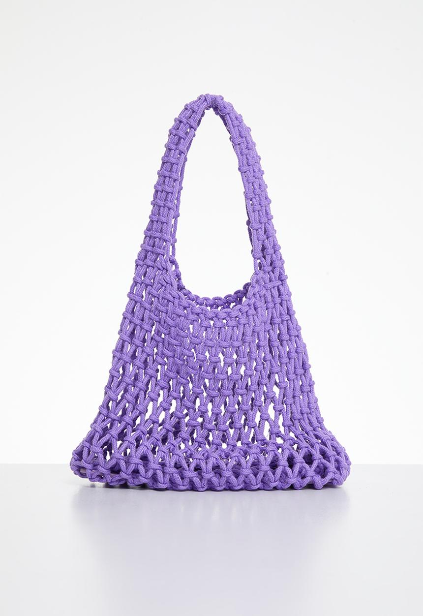 Pop Candy - Crochet tote bag-purple