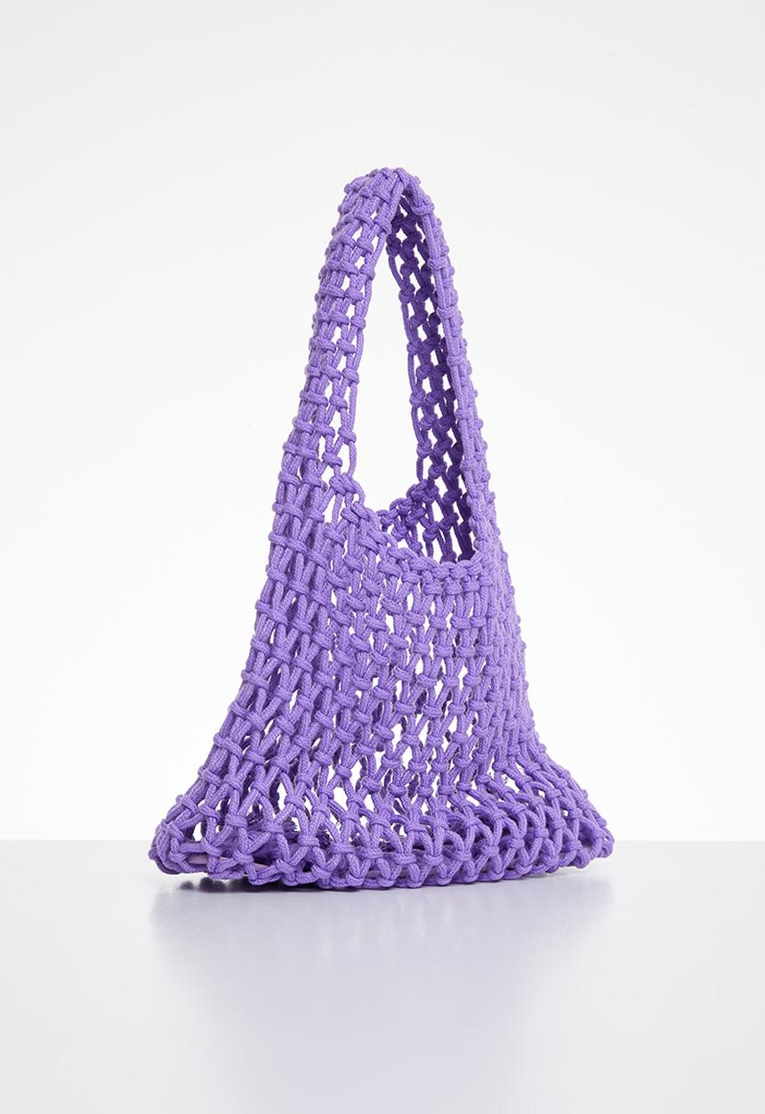 Pop Candy - Crochet tote bag-purple