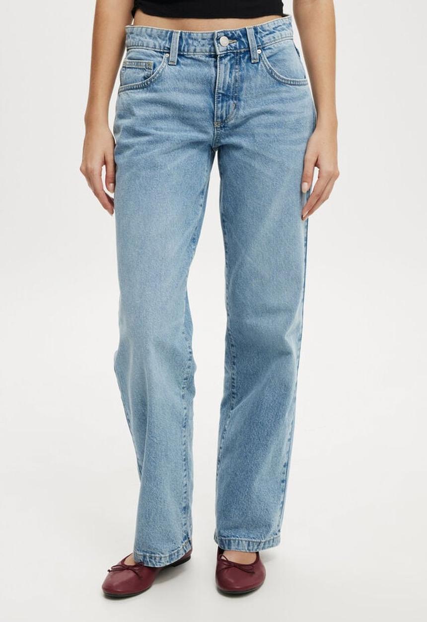 Cotton On - Low rise straight jean - bells blue