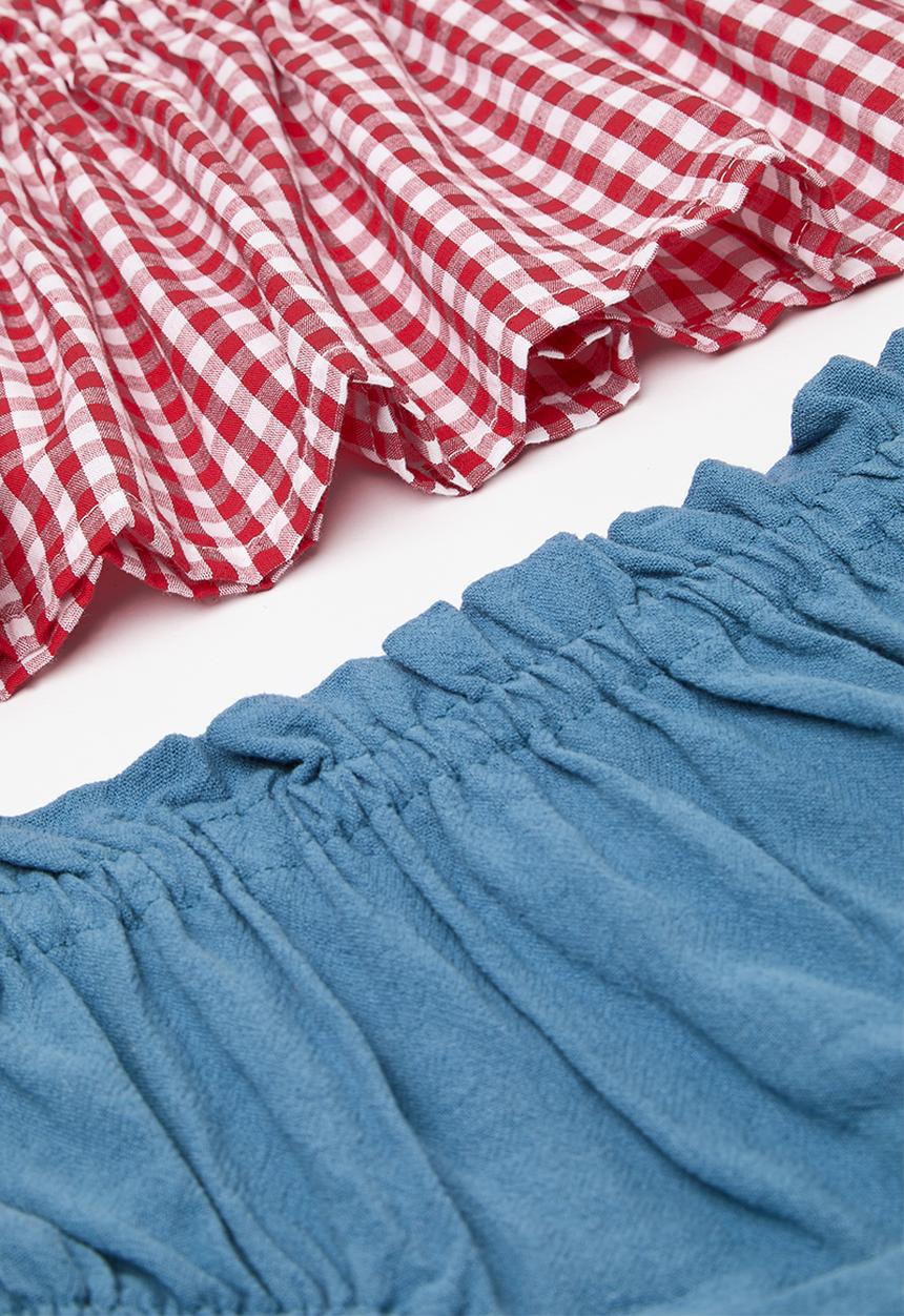 Pop Candy - Top & short set - red & blue