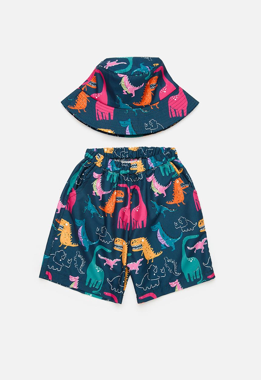 Pop Candy - Board shorts & hat set - blue