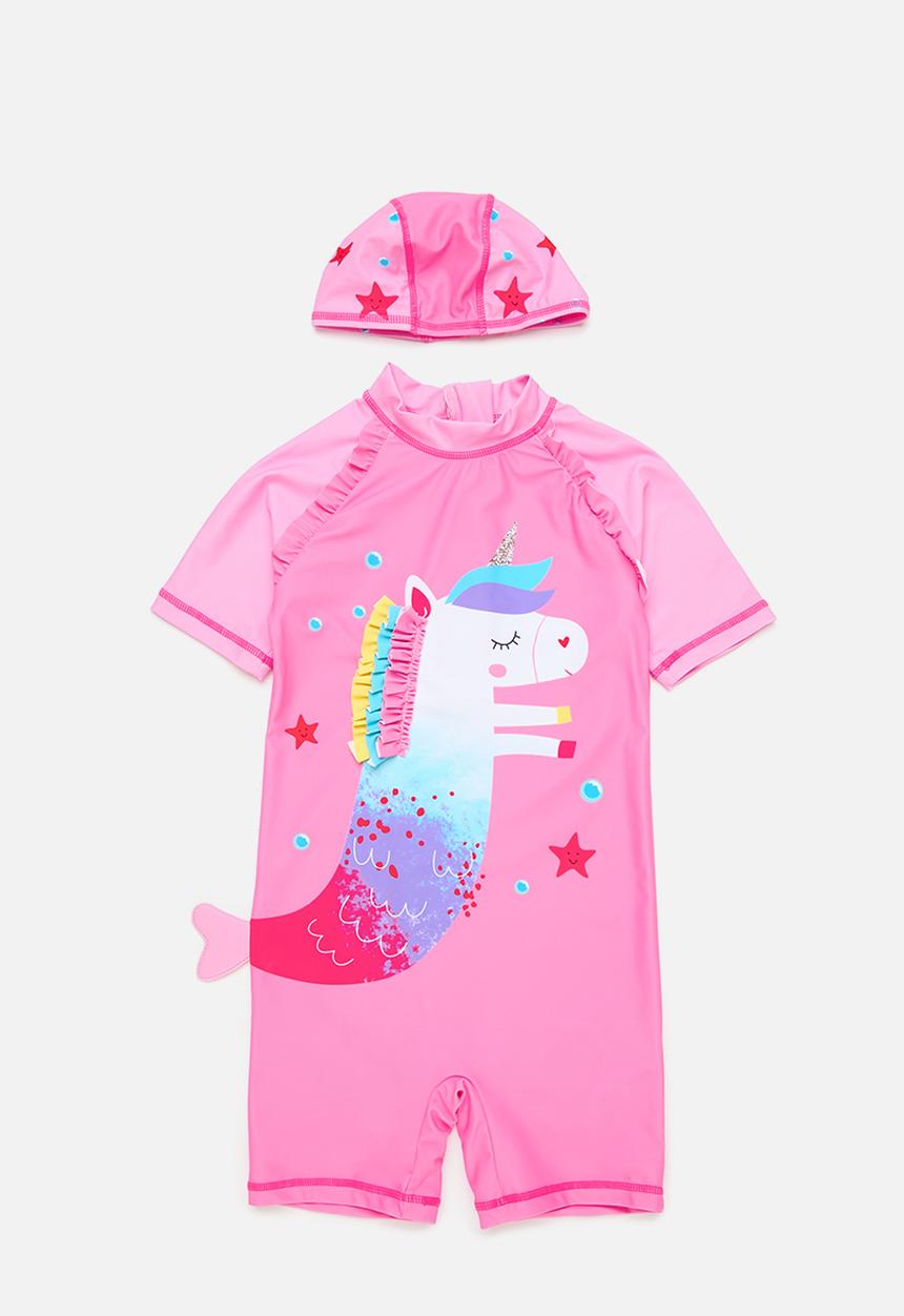 Pop Candy - Swim suit & cap set - pink