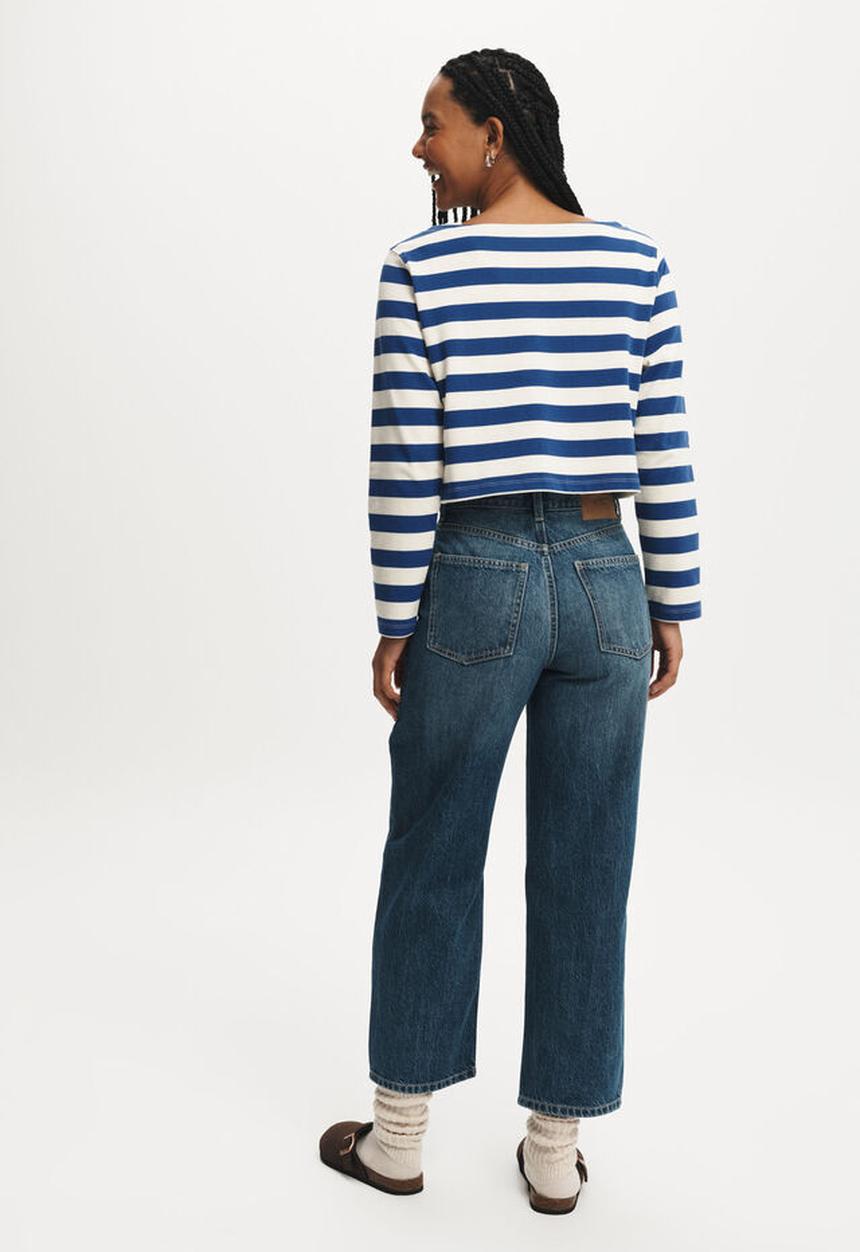 Cotton On - Straight crop jean - pure blue