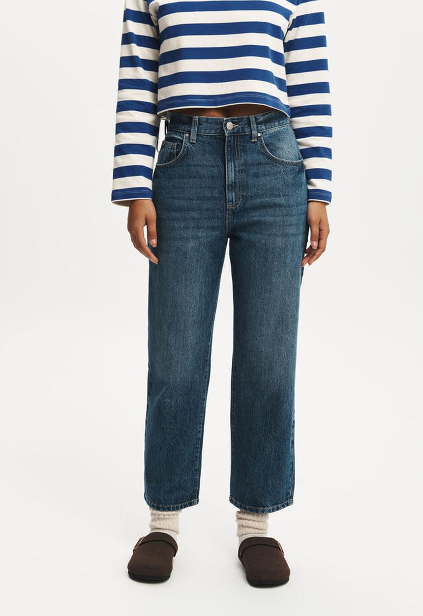 Cotton On - Straight crop jean - pure blue