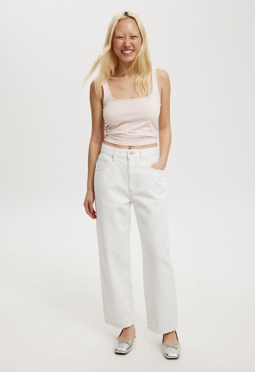 Cotton On - Straight crop jean - vintage white