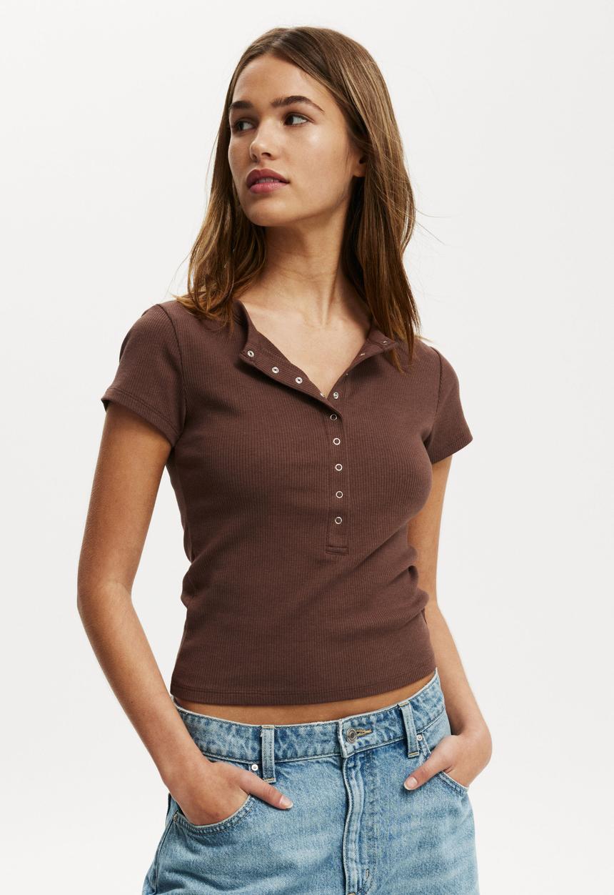 Cotton On - Christy Henley Tee - Chocolate