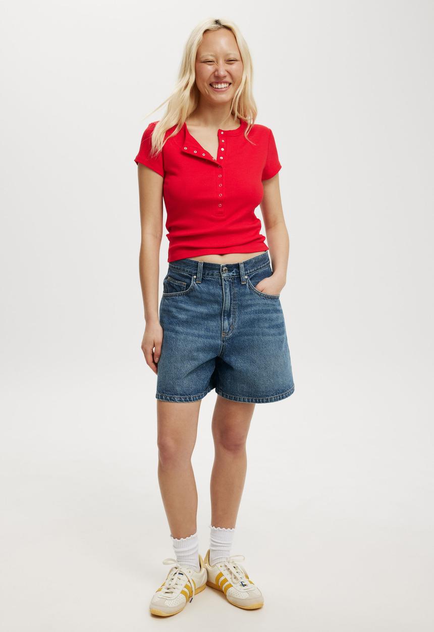 Cotton On - Christy Henley Tee - Rebel Red