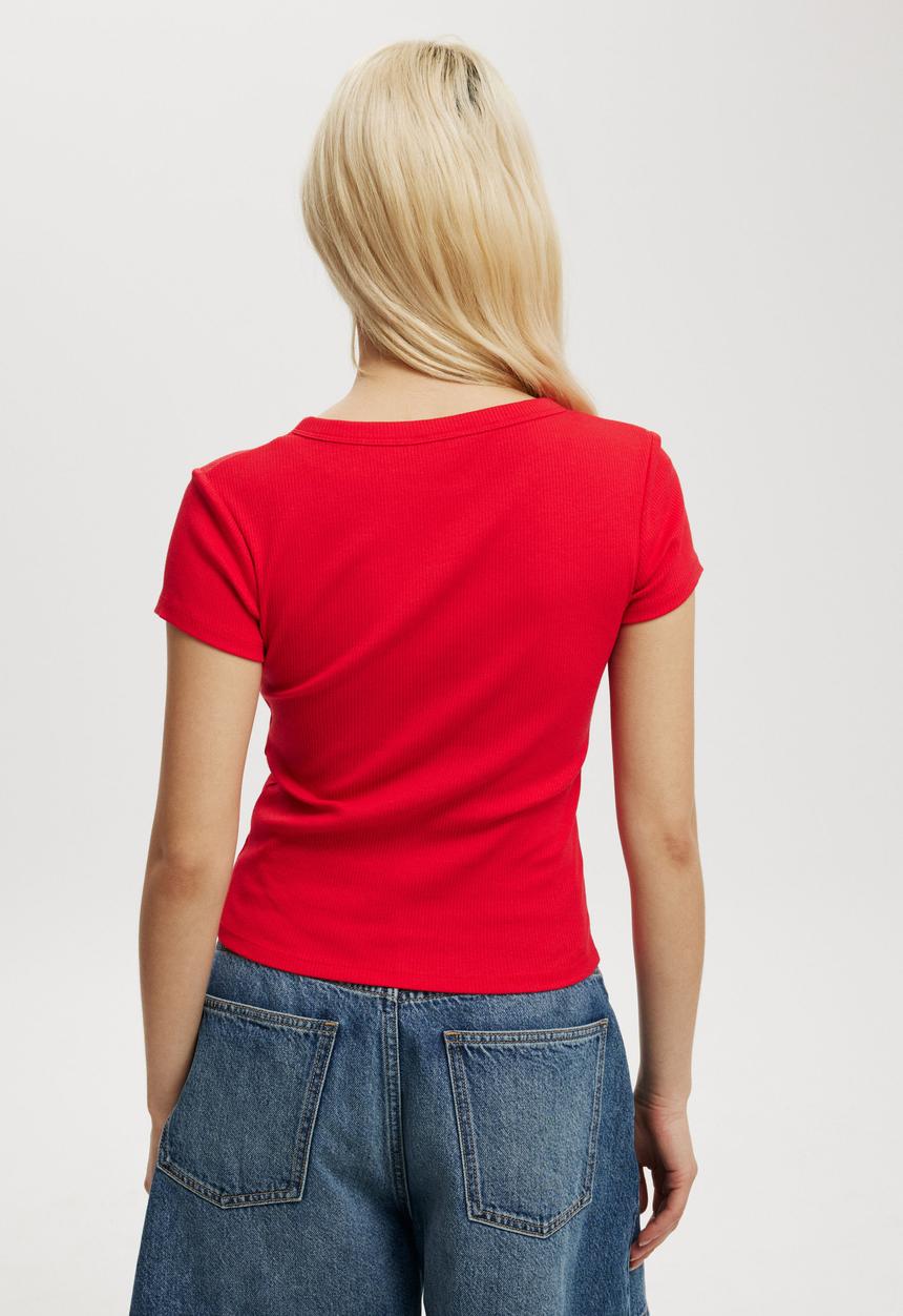 Cotton On - Christy Henley Tee - Rebel Red